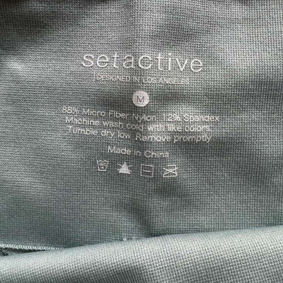 SETACTIVE SCULPTFLEX BOX CUT Light Green leggings in Size M. Gently worn - Picture 2 of 3